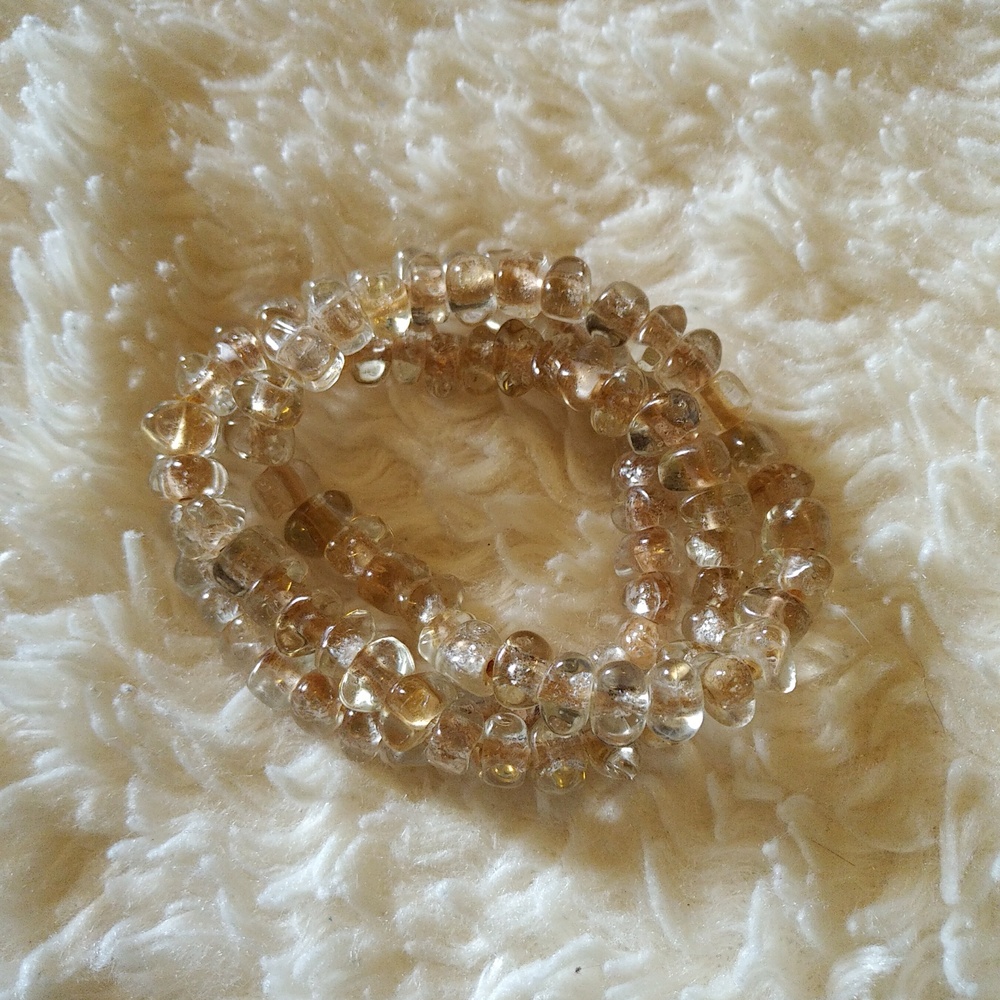 Clear bead bracelet set